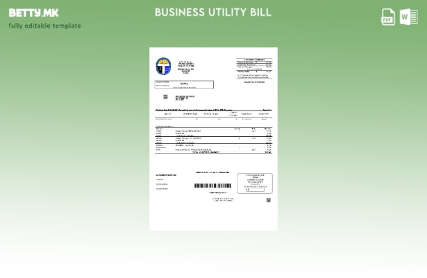 Деловна сметка за комунални услуги во САД Оклахома Сити Тулса