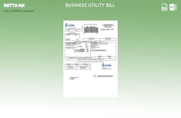 Деловна сметка за комунални услуги во САД Тексас Ел Пасо вода