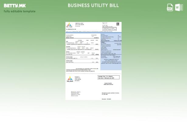 Деловна сметка за комунални услуги во Тенеси MLGW
