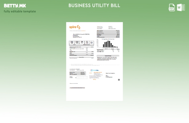 Деловна сметка за комунални услуги за гас