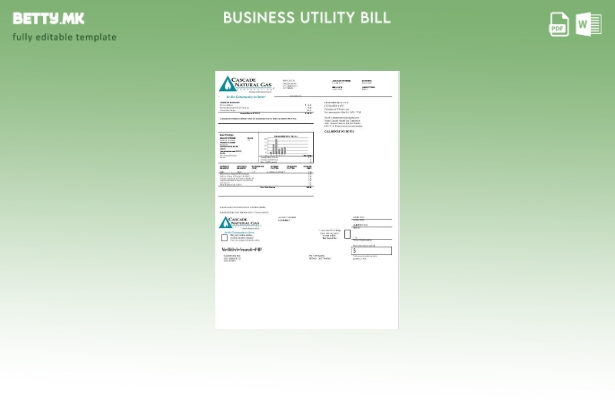 Деловна сметка за комунални услуги за каскада природен гас на САД