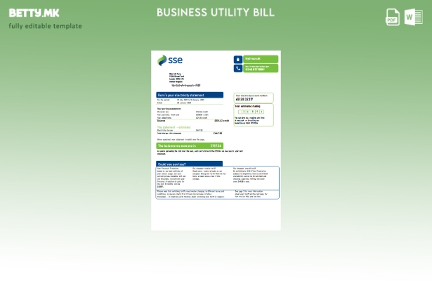 Деловна сметка за комунални услуги на ЈЈИ Енергија