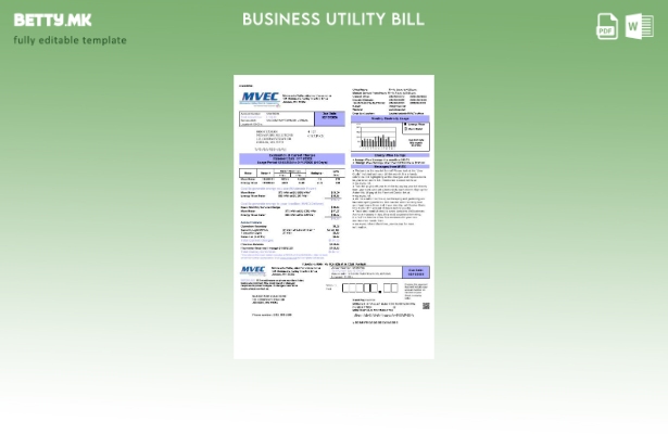 Деловна сметка за комунални услуги на САД Минесота долина на електричната сорабо