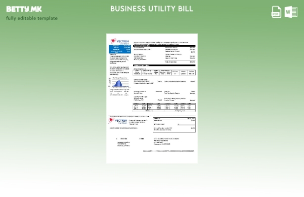 Деловна сметка за комунални услуги на САД Охајо Vectren Energy