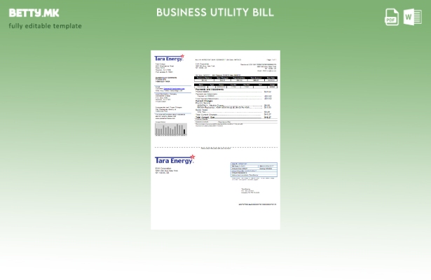 Деловна сметка за комунални услуги на Тара Енерџи