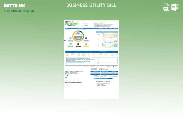 Деловна сметка за комунални услуги на градот Фримонт Небраска на САД