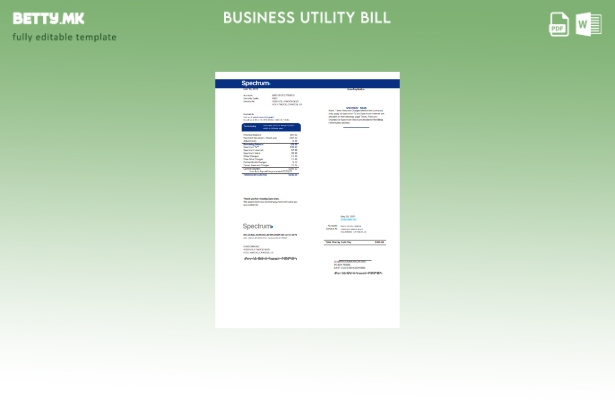 Деловна сметка за комунални услуги на спектарот