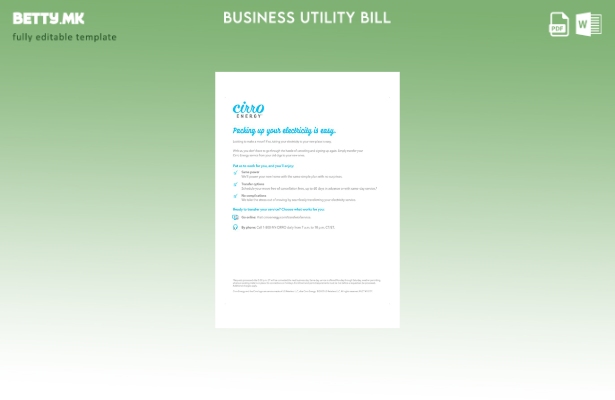 Деловна сметка за комунални услуги Texas Cirro Energy, страница 2