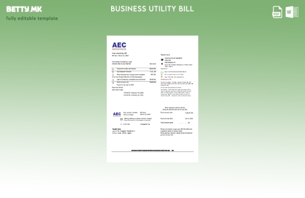 Модерен стил АЕЦ Алжирско енергетско претпријатие за деловни сметки за комунални