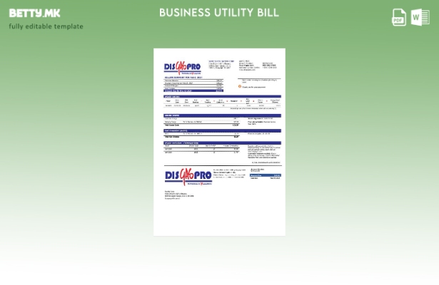 Модерен стил Еквадор Disgaspro шаблон за деловна сметка за гас за комунални услу