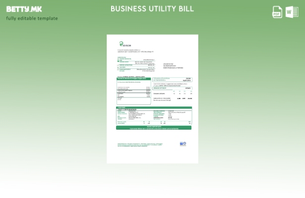 Модерен стил Италија Едисон шаблон за деловна сметка за комунални услуги