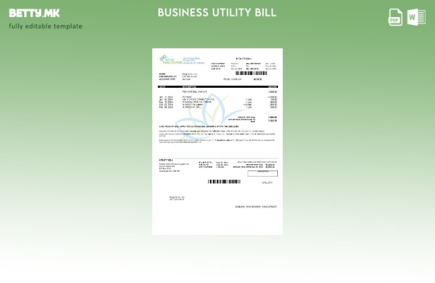Модерен стил Канада Британска Колумбија Град Ванкувер Шаблон за деловни сметки з