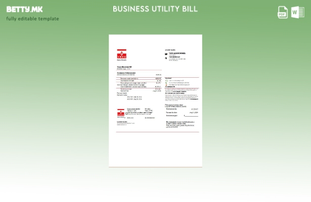 Модерен стил Монако SMEG шаблон за деловна сметка за електрична енергија