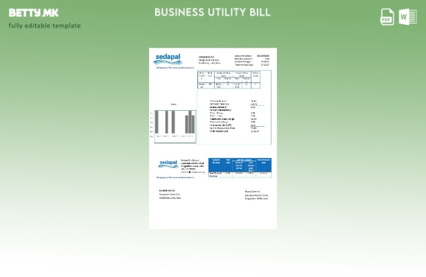 Модерен стил Перу Седапал Ла Атарјеа водни деловни сметки за комунални услуги