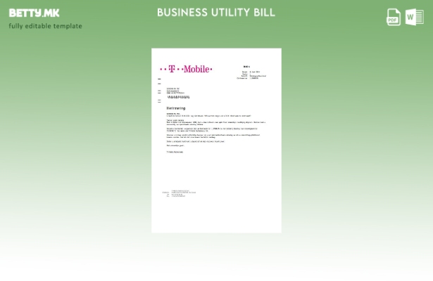 Модерен стил Холандија T Мобилен шаблон за комунални сметки за деловни услуги