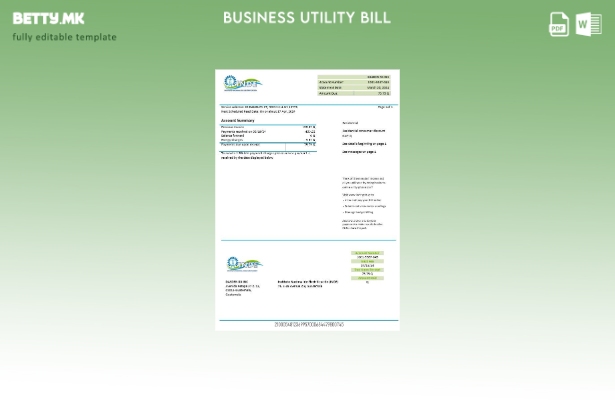 Модерен стил Хонг Конг CLP Power Hong Kong Limited шаблон за сметки за деловни к