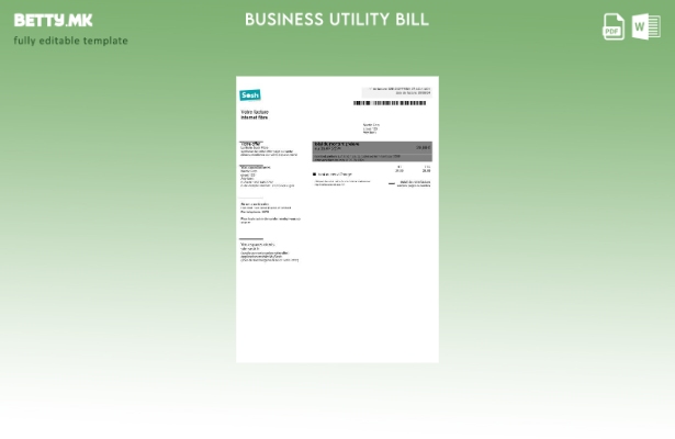 Модерен стил Шаблон за деловна сметка за комунални услуги France Sosh