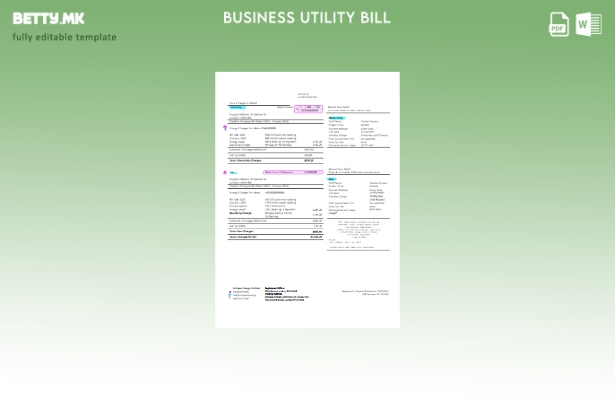 Модерен стил Шаблон за деловна сметка за комунални услуги Octopus Energy