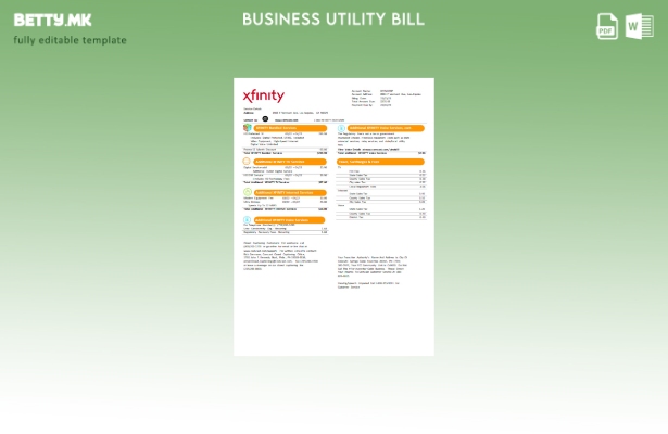 Модерен стил Шаблон на страница за деловна сметка за комунални услуги San Fran 1