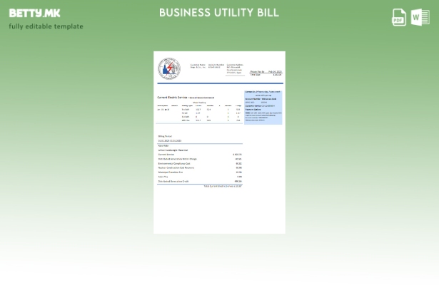 Модерен стил египетски шаблон за деловна сметка за електрична енергија