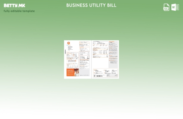 Модерен стил на Австралија Alinta Energy Шаблон за деловни сметки за комунални у