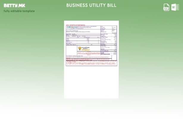 Модерен стил на Индија DECO шаблон за деловна сметка за комунални услуги