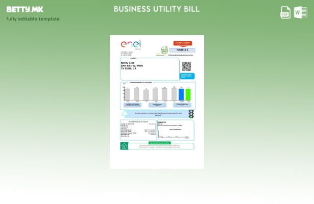 Модерен стил на Колумбија ENEL енергетски деловни сметки за комунални услуги