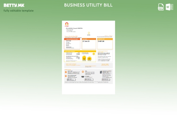 Модерен стил на Нов Јужен Велс (НСВ) Шаблон страница за деловни сметки со потекл