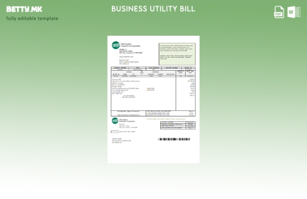 Модерен стил на C & L Electric Cooperative Corporation шаблон за деловни сметки