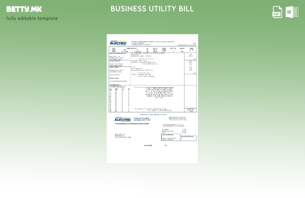 Модерен стил на Canada Maritime Electric за деловни сметки за комунални услуги