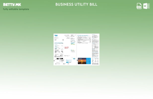 Модерен стил на Ireland Electric Ireland шаблон за деловни сметки за комунални у