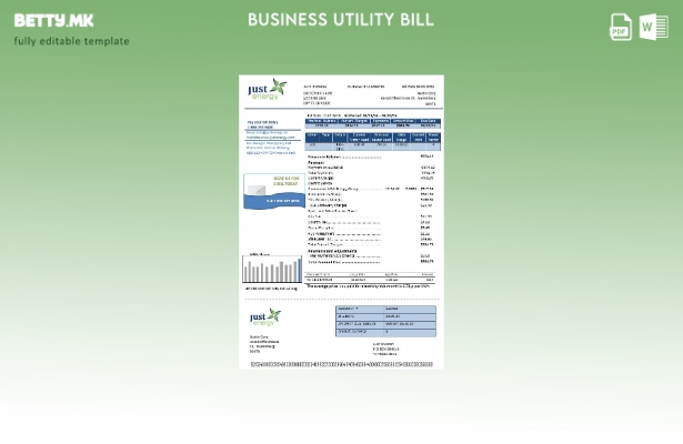 Модерен стил шаблон за комунални сметки во Германија Just Energy