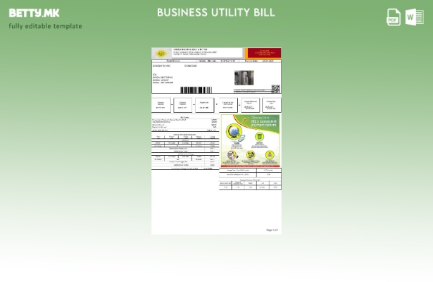 Модерен стил India Indraprastha Gas Limited Шаблон за деловни сметки за комуналн