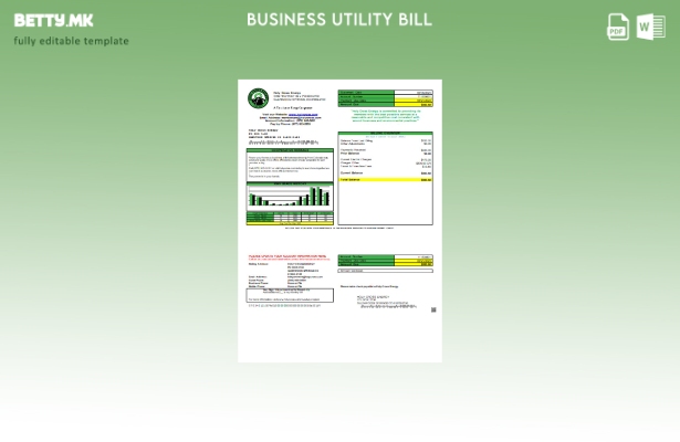 Модерен стил, шаблон за деловна сметка за комунални услуги на светиот крст за ен