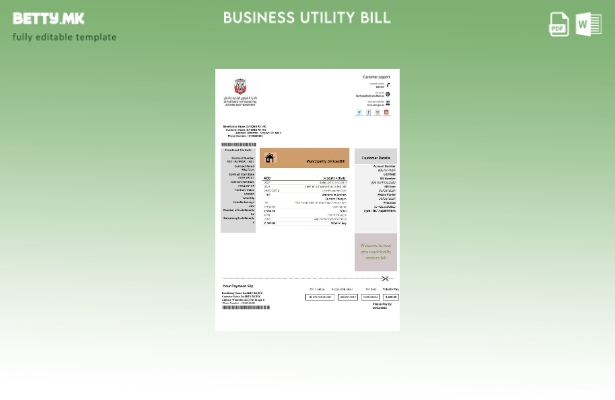Обединети Арапски Емирати Сметката за деловна комунална услуга на општината Абу