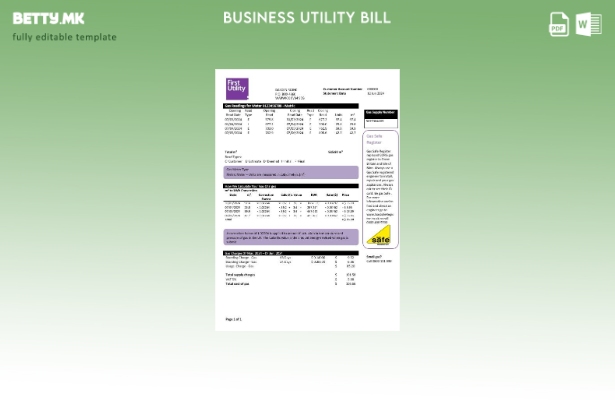 Обединетото Кралство Ворвик Прва деловна сметка за комунални услуги