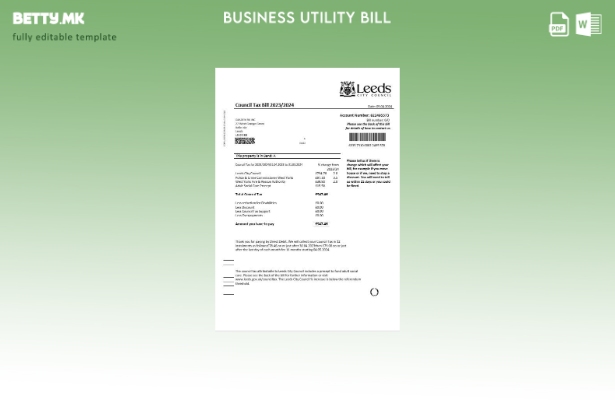 Обединетото Кралство Градскиот совет на Лидс за даночна деловна сметка за комуна