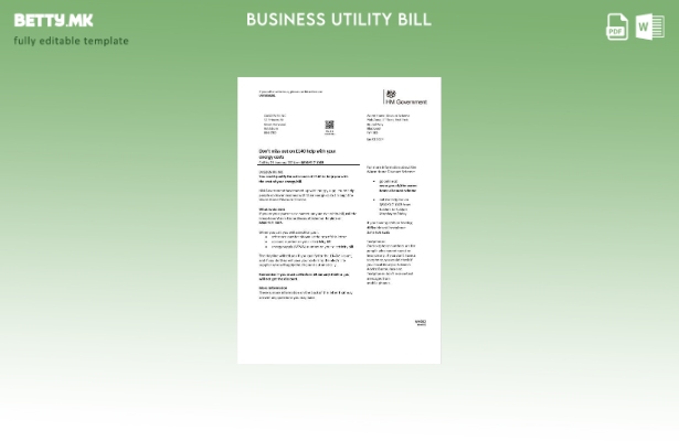 Обединетото Кралство НВ Владата за комунални услуги за деловна сметка за топла д