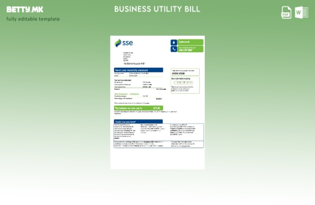 Обединетото Кралство верзија на сметката за деловна комунални услуги SSE Energ 2