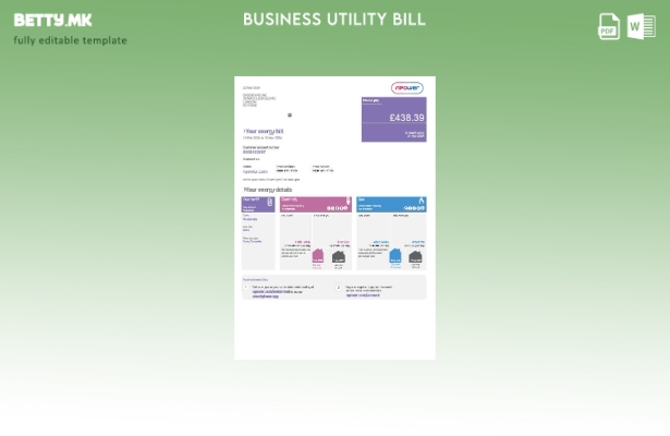 Обединетото Кралство Npower деловна сметка за комунални услуги