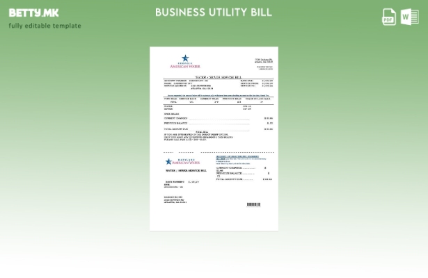 Сметка за комунални услуги во САД Мериленд Џорџија Вода