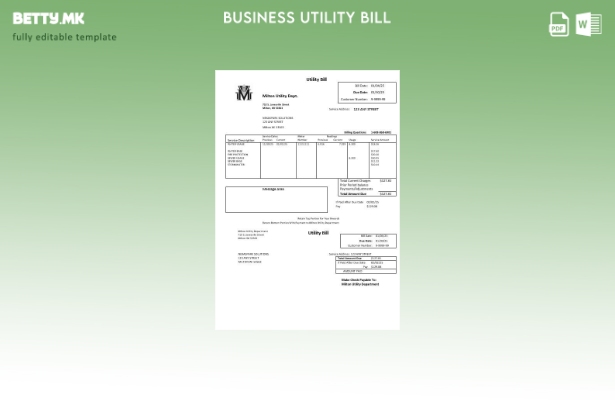 Сметка за комунални услуги за водоснабдување во САД, Масачусетс Milton Utility D