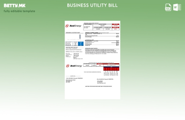 Сметка за комунални услуги за деловно работење во САД Xcel Energy