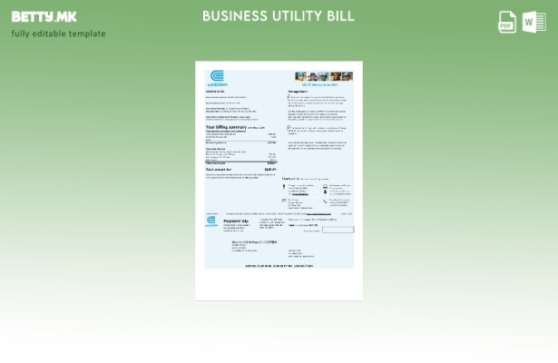 Сметка за комунални услуги за електрична енергија на САД Кон Едисон