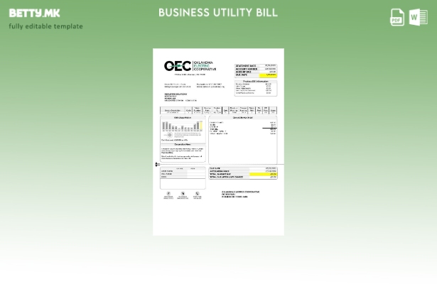 Сметка за комунални услуги за електрична енергија на САД ОЕЦ