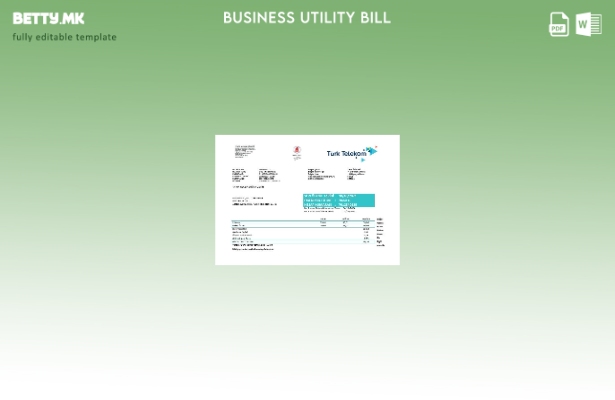 Сметката за деловни комунални услуги на Турција Турктелеком