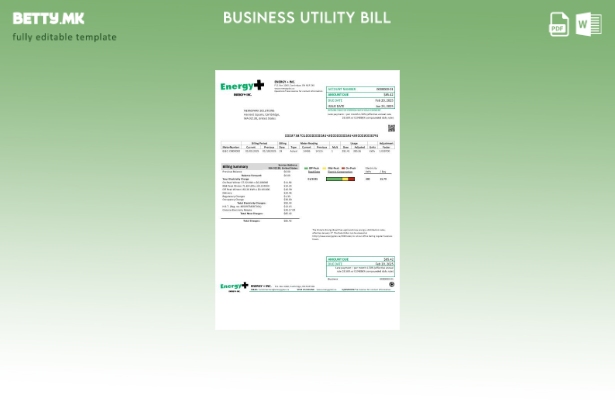 Сметката за комунални услуги за деловна електрична енергија на САД Масачусетс Ен