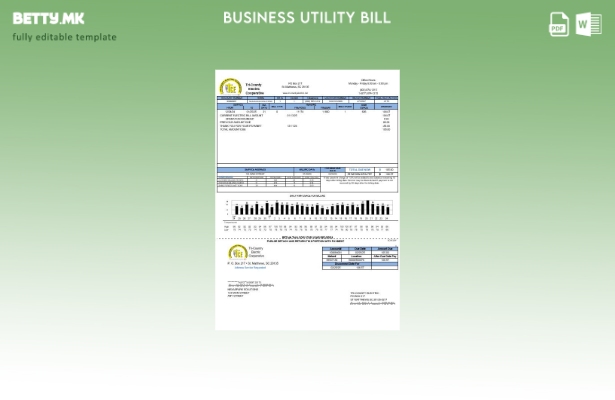 Сметката за комунални услуги за деловно работење во округот Три округ Електрик