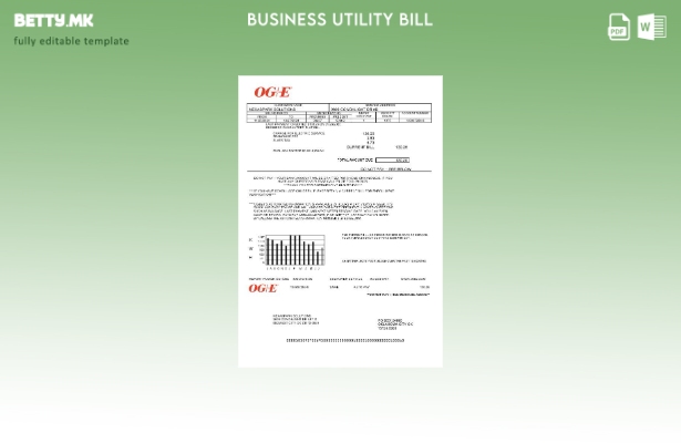 Соединетите Американски Држави Оклахома OGE Energy деловна сметка за комунални у