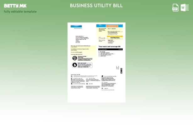 Страница за деловна сметка за водоснабдување во Јоркшир